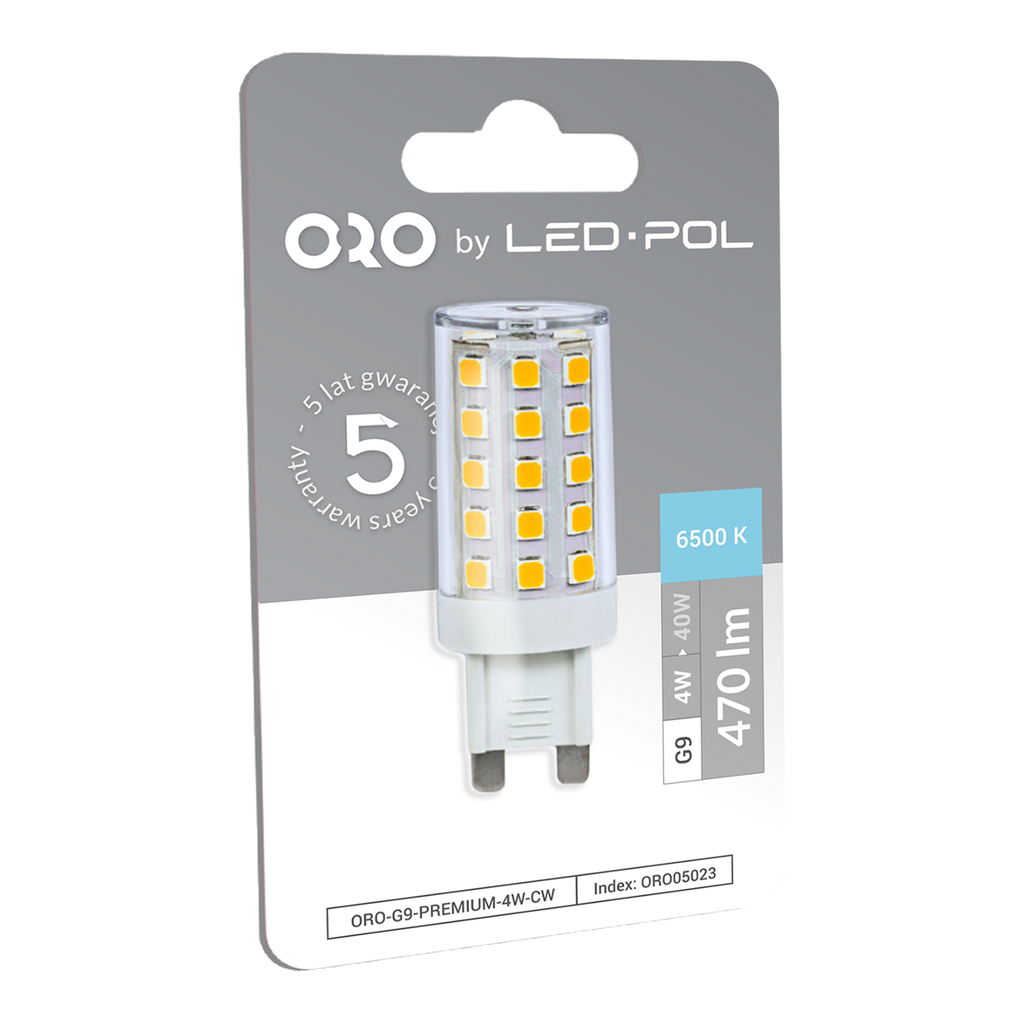 LED žárovka G9 4 W studená ORO-G9-PREMIUM-4 W