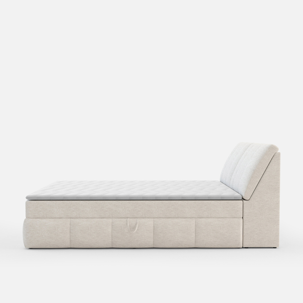 Krémová postel boxspring LORENZO HR 140x200 cm