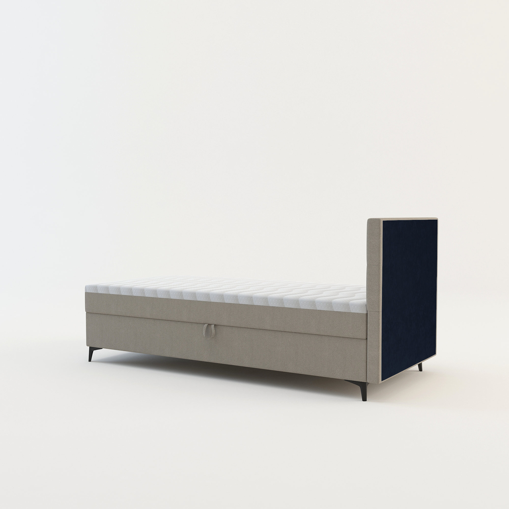 Béžová postel boxspring MARY 90x200 cm