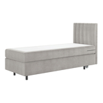 Šedá postel boxspring s matrací SILLA 80x200 cm