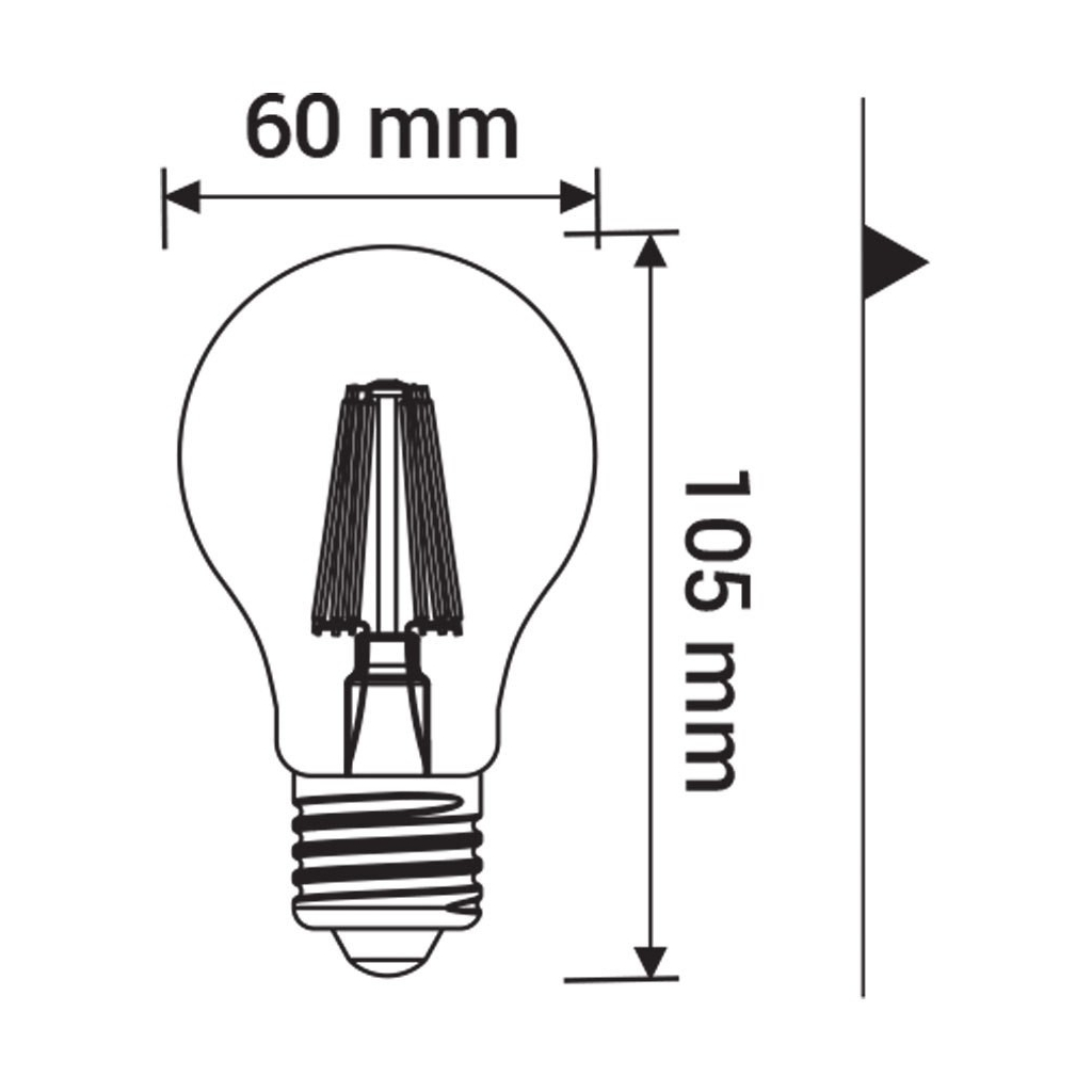 LED žárovka E27 7 W neutrální ORO-E27-FL-CLARO-7 W-DW