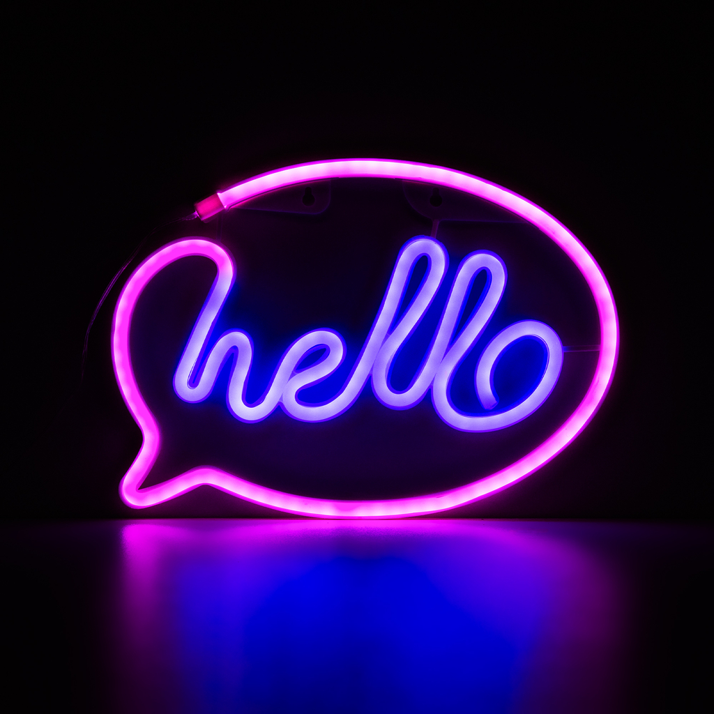 Dekorativní LED lampička NEON HELLO