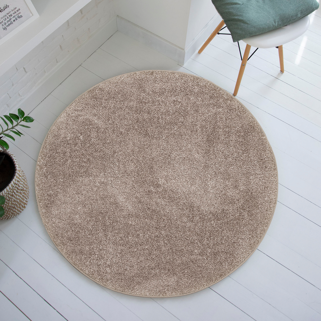 Kulatý koberec CLEVER 130 cm taupe