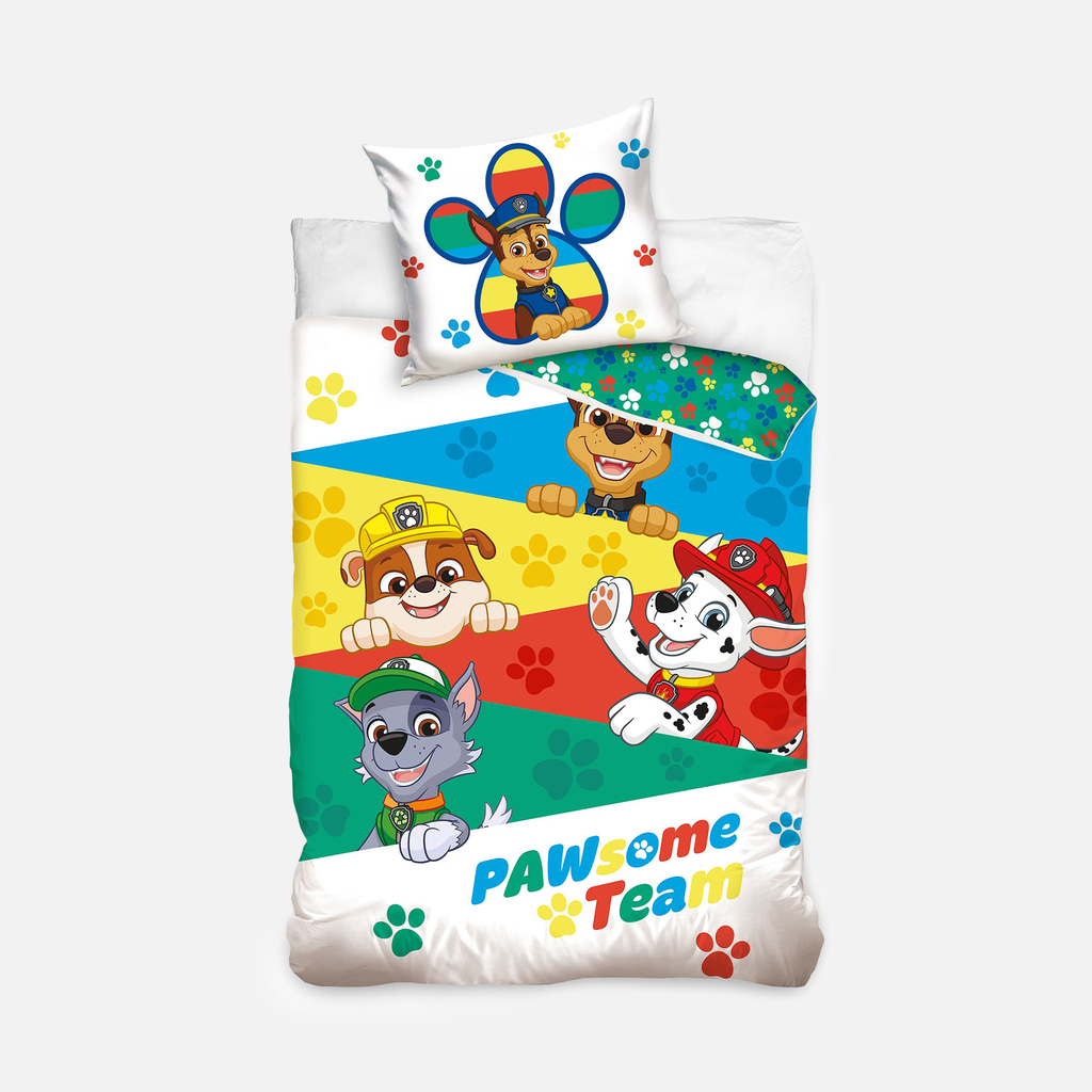 Dětské bavlněné povlečení PAW PATROL 100x135 cm