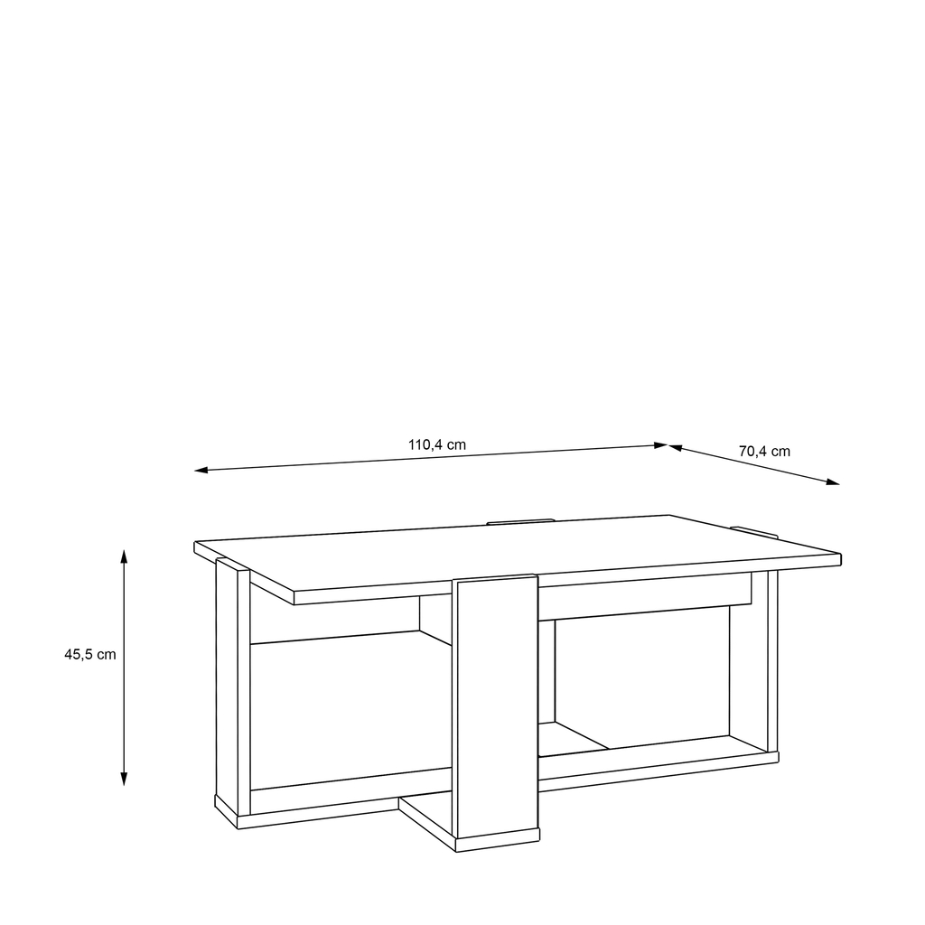 Konferenční stolek s bílou deskou COFFEE TABLES