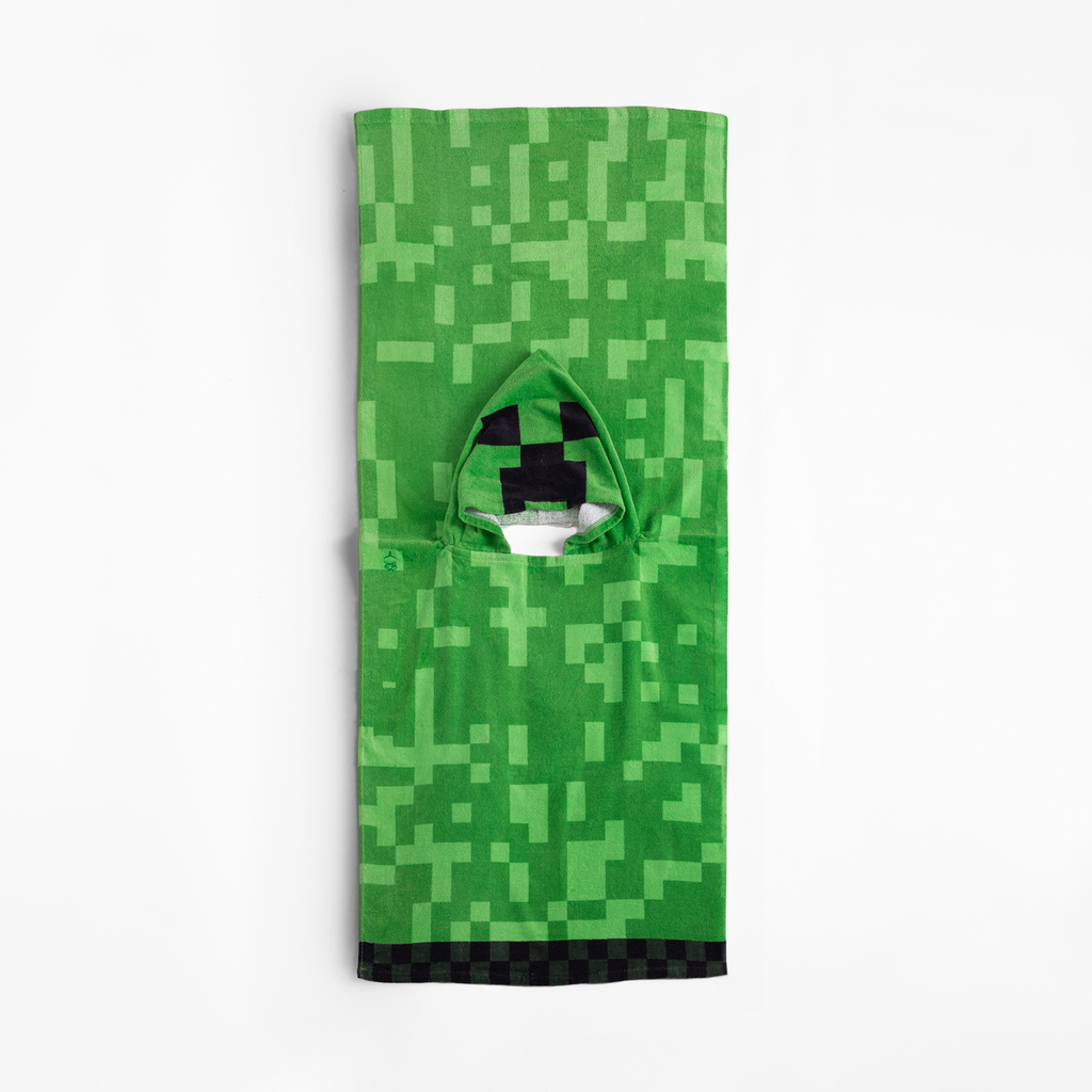 Zelené dětské pončo MINECRAFT 50x115 cm