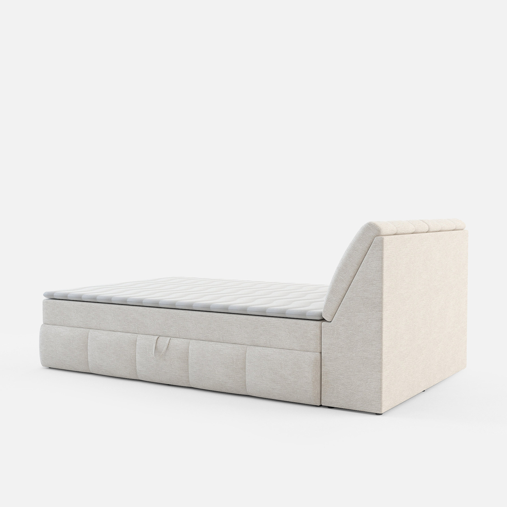 Krémová postel boxspring LORENZO HR 140x200 cm