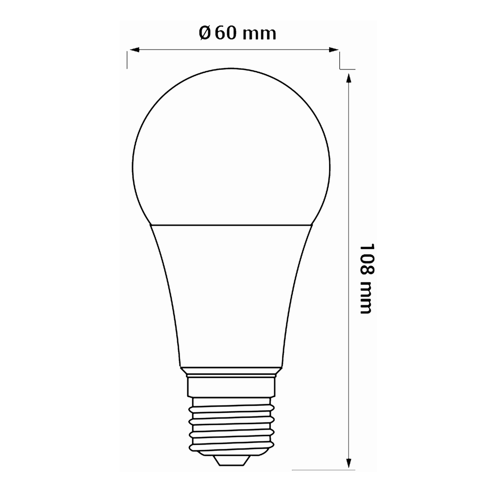 LED žárovka E27 8,5 W teplá barva ORO-ATOS-E27-A60-8,5W-WW