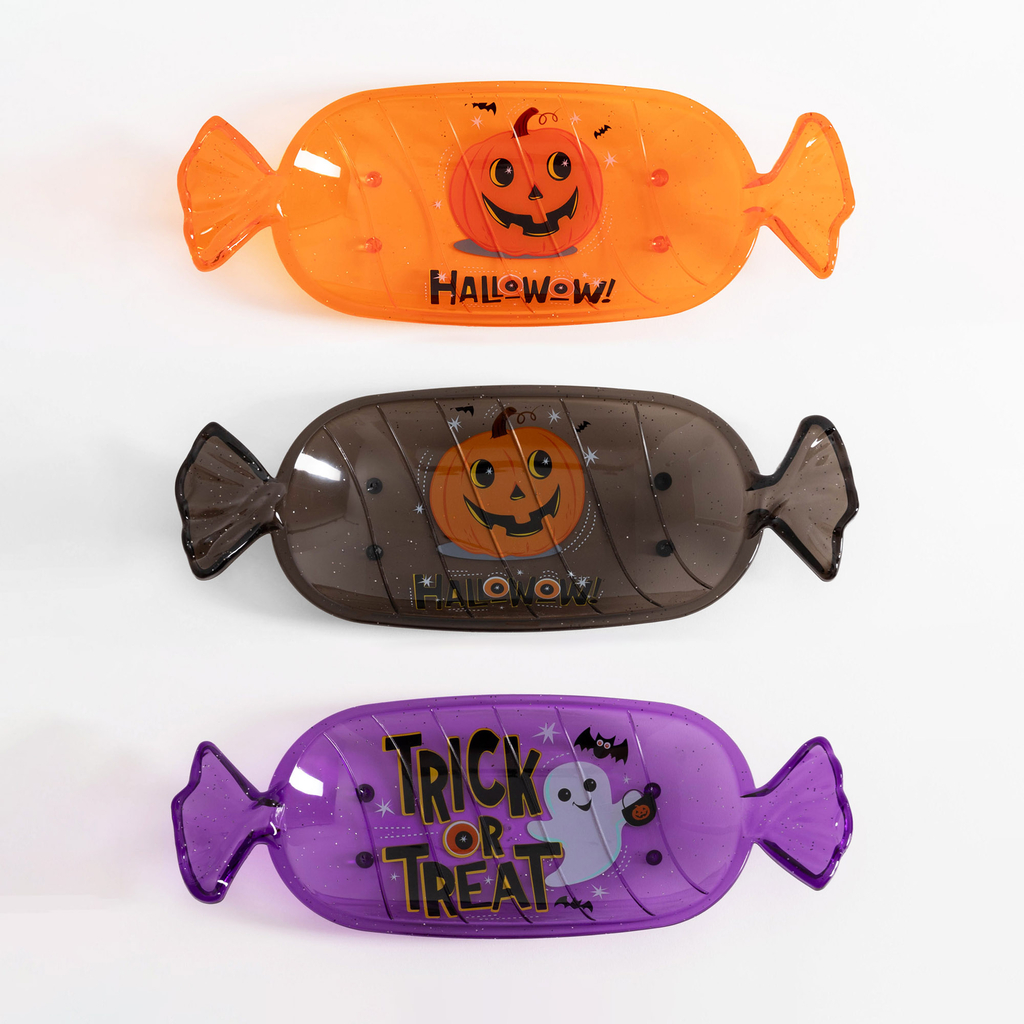 Halloweenský dekorační tác BONBÓN 13x36 cm MIX