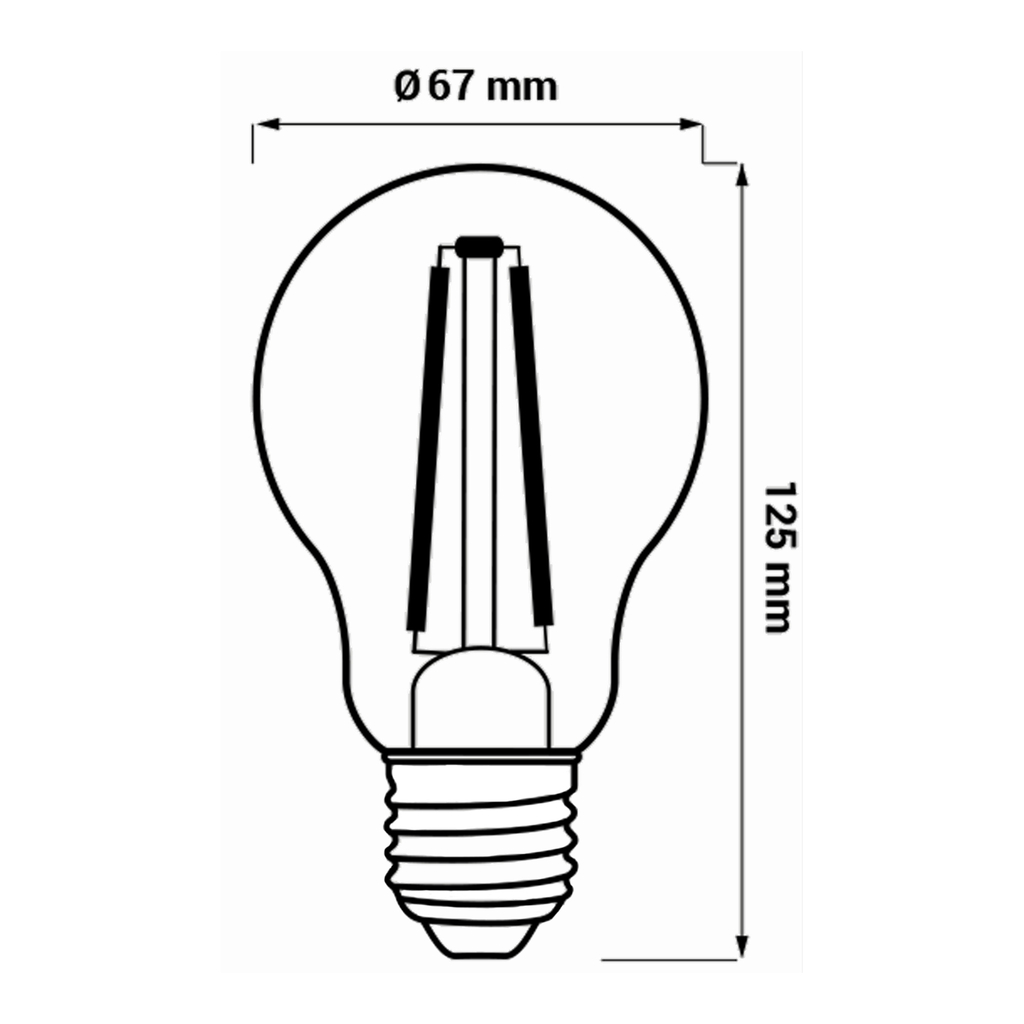 LED žárovka E27 16 W ORO-E27-A67-FL-CLARO-16 W-DW neutrální barva