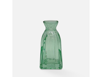 Zelená skleněná váza 11 cm