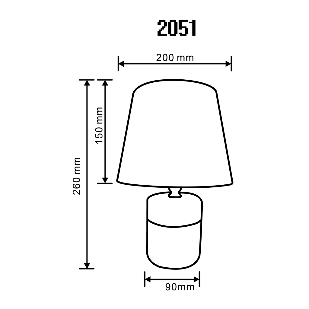 Zlato-černá stolní lampa glamour 26 cm