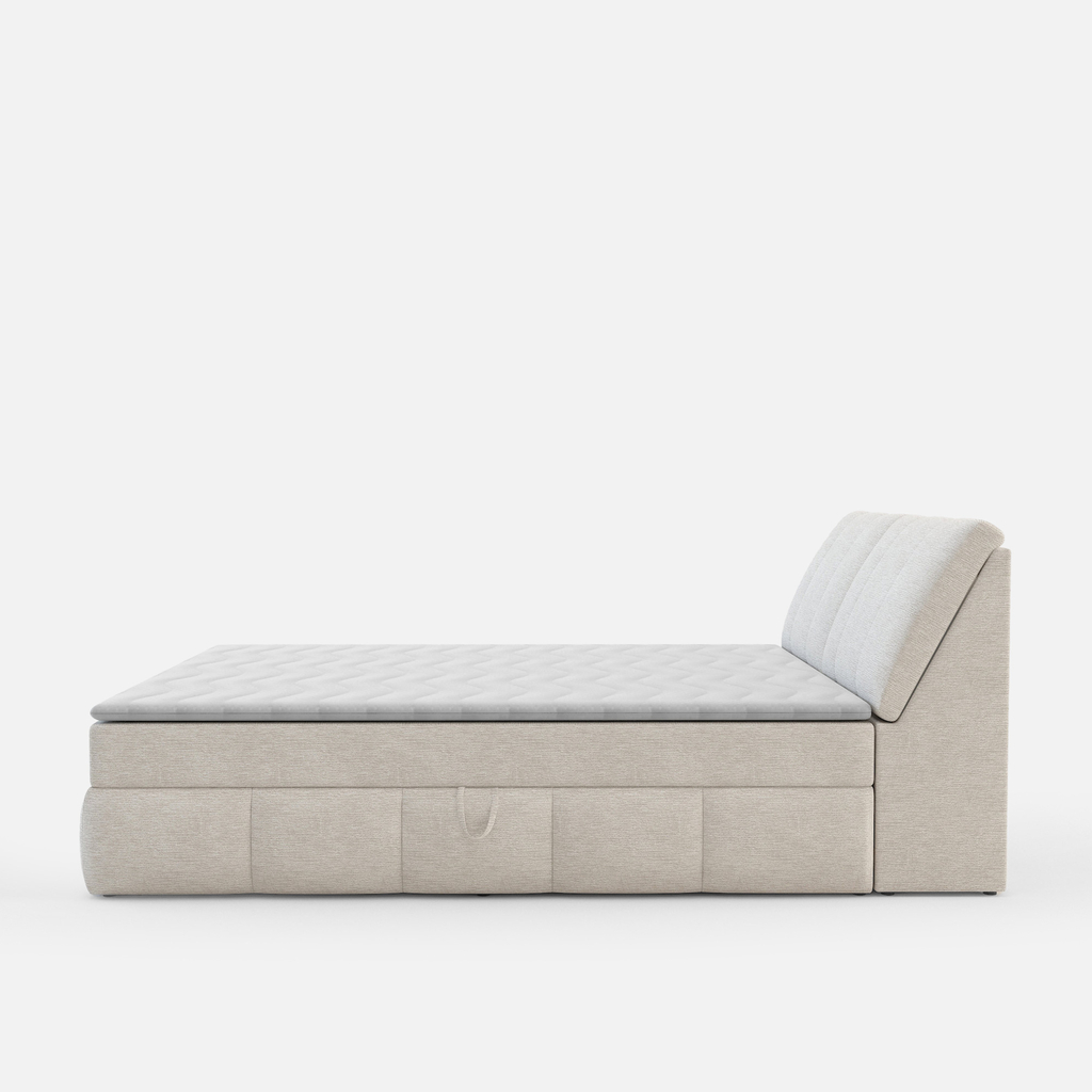 Krémová postel boxspring LORENZO HR 160x200 cm