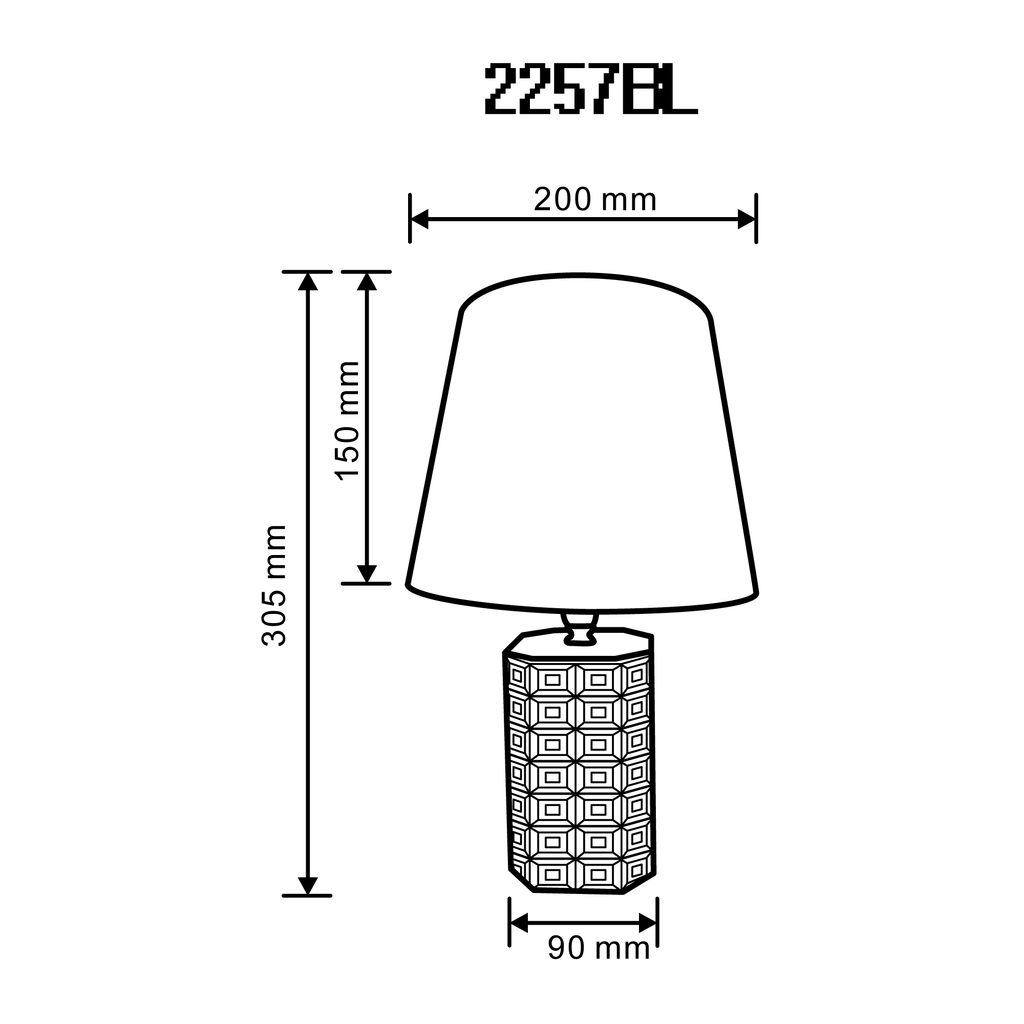 Stolní lampa se stínidlem černo-zelená 30,5 cm