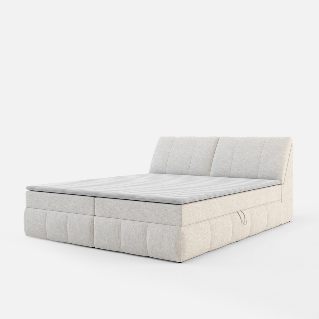 Postel boxspring krémová LORENZO HR 180x200 cm