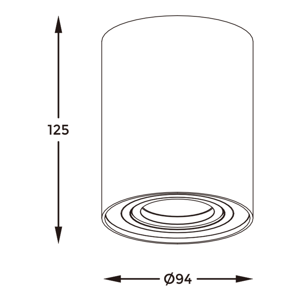 Černé bodové svítidlo RONDOC 9,3 cm