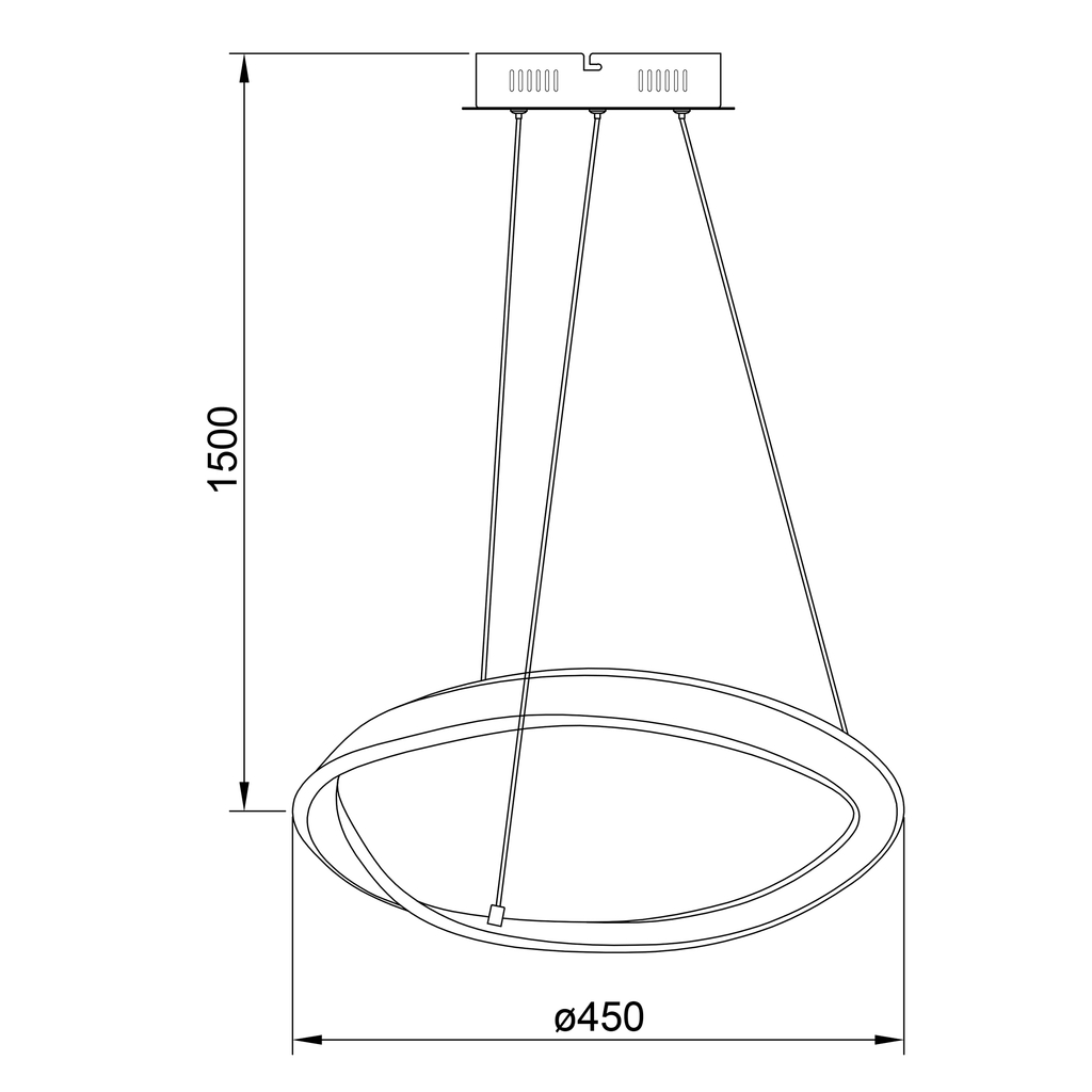 Závěsné svítidlo LED GIRONA 45 cm