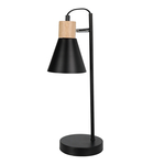 Černá matná kancelářská stolní lampa v rustikálním stylu