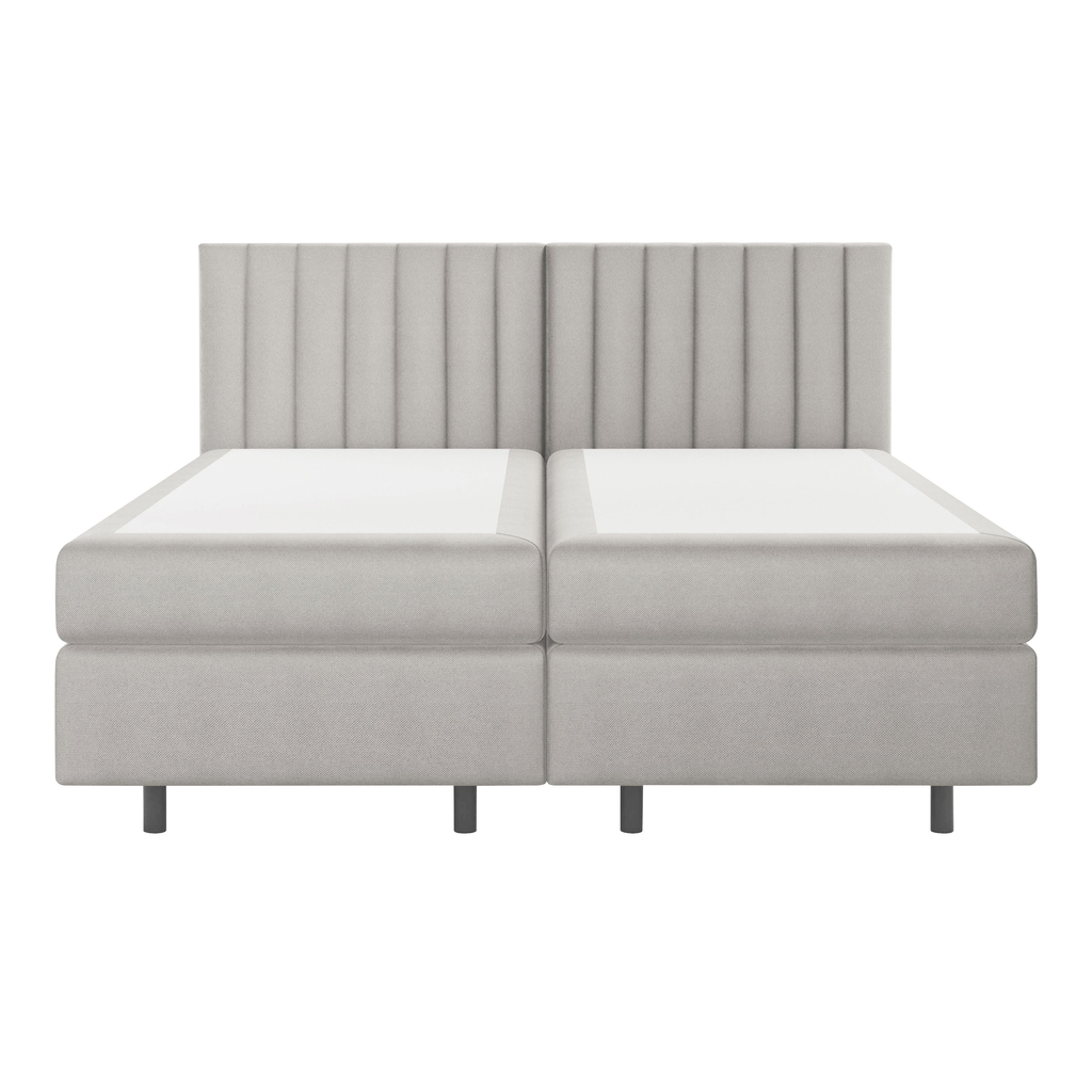 Šedá postel boxspring s matrací SILLA 90x200 cm