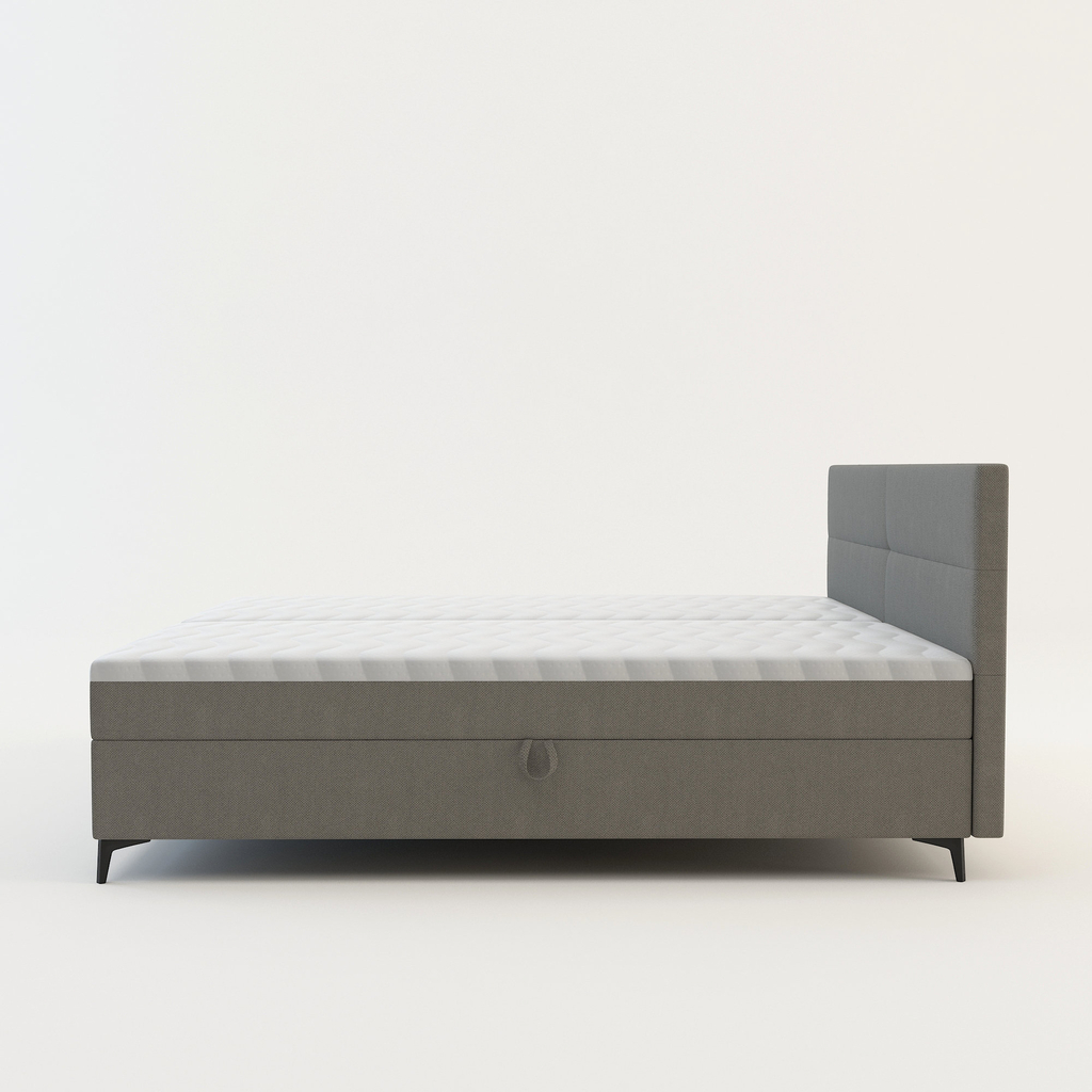 Světle šedá postel boxspring MARY 180x200 cm