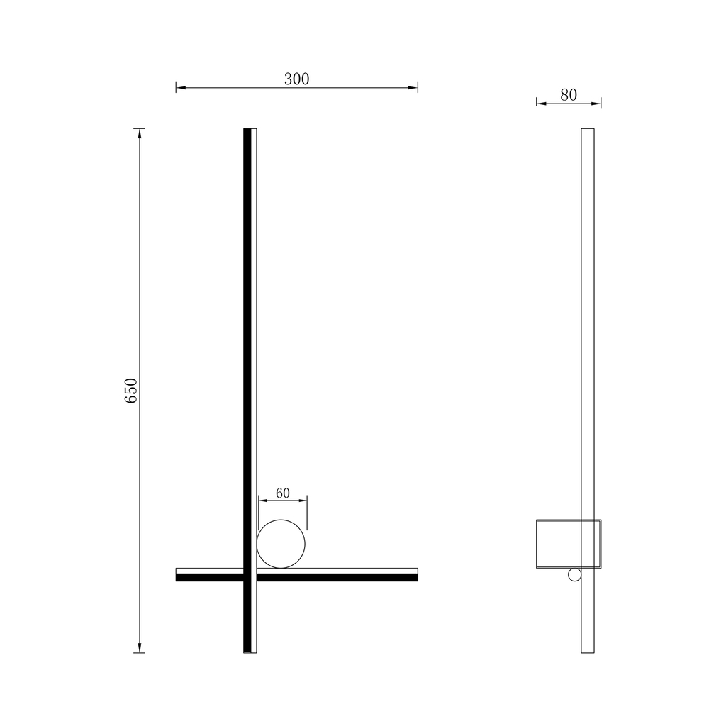 Zlaté minimalistické nástěnné LED svítidlo MILL