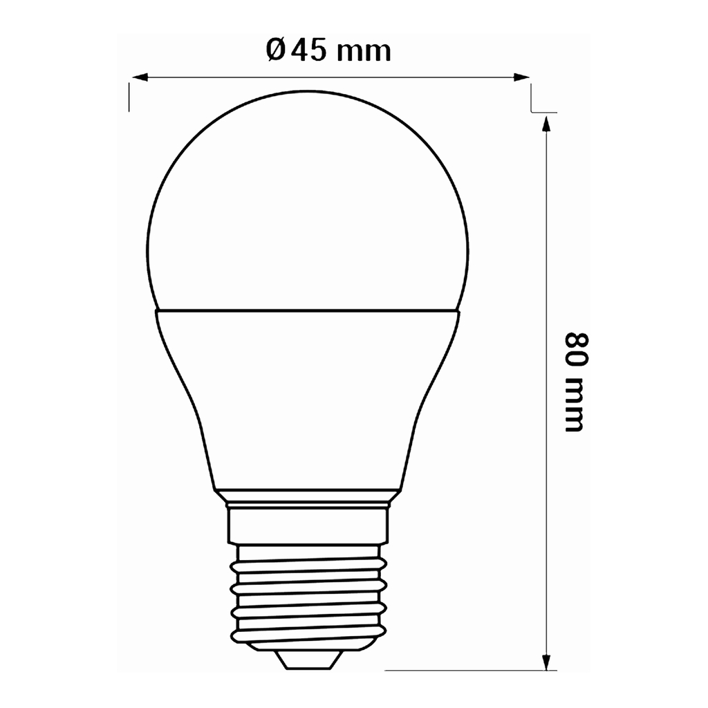 LED žárovka E27 5 W teplé barvy ORO-E27-G45-TOTO-5W-WW