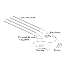 LED OSVĚTLENÍ ND-02 TEPLÁ BÍLÁ