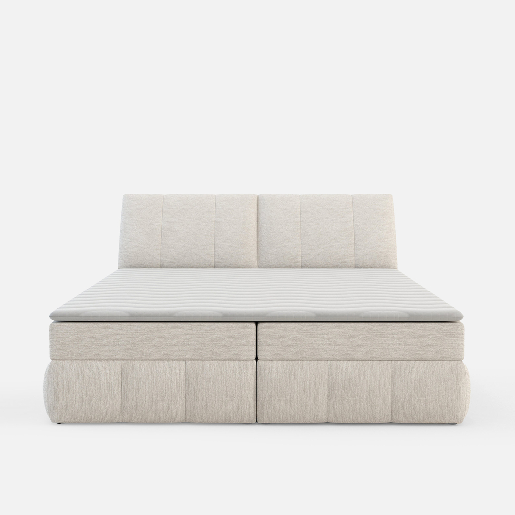 Postel boxspring krémová LORENZO HR 180x200 cm