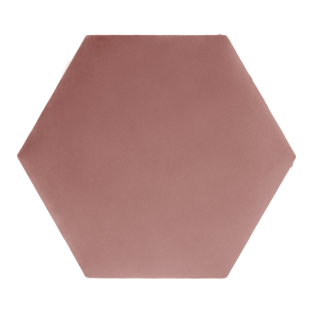 Čalouněný panel FIBI HEXAGON 20x20, růžový