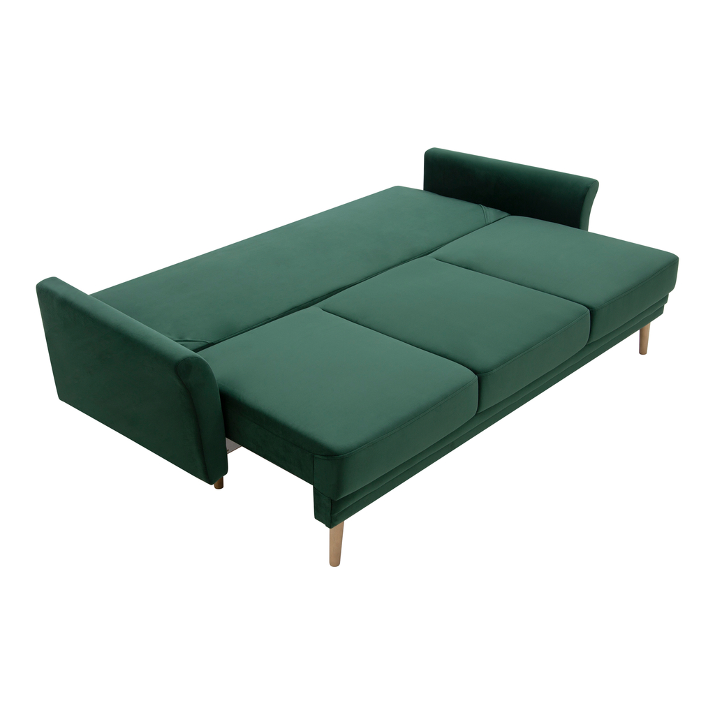 Sofa welurowa ciemnozielona TULON