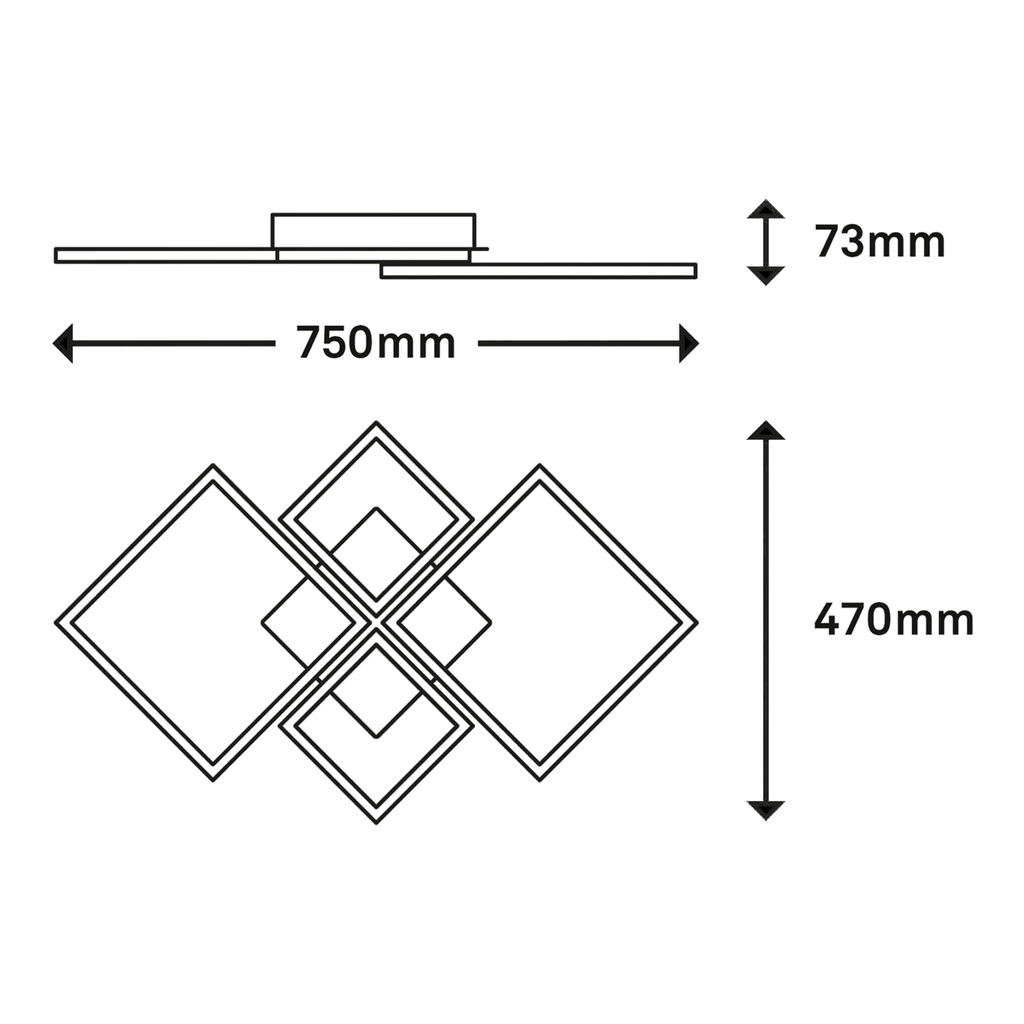 Zlato-hnědé otočné stropní svítidlo LED FRAME 75 cm