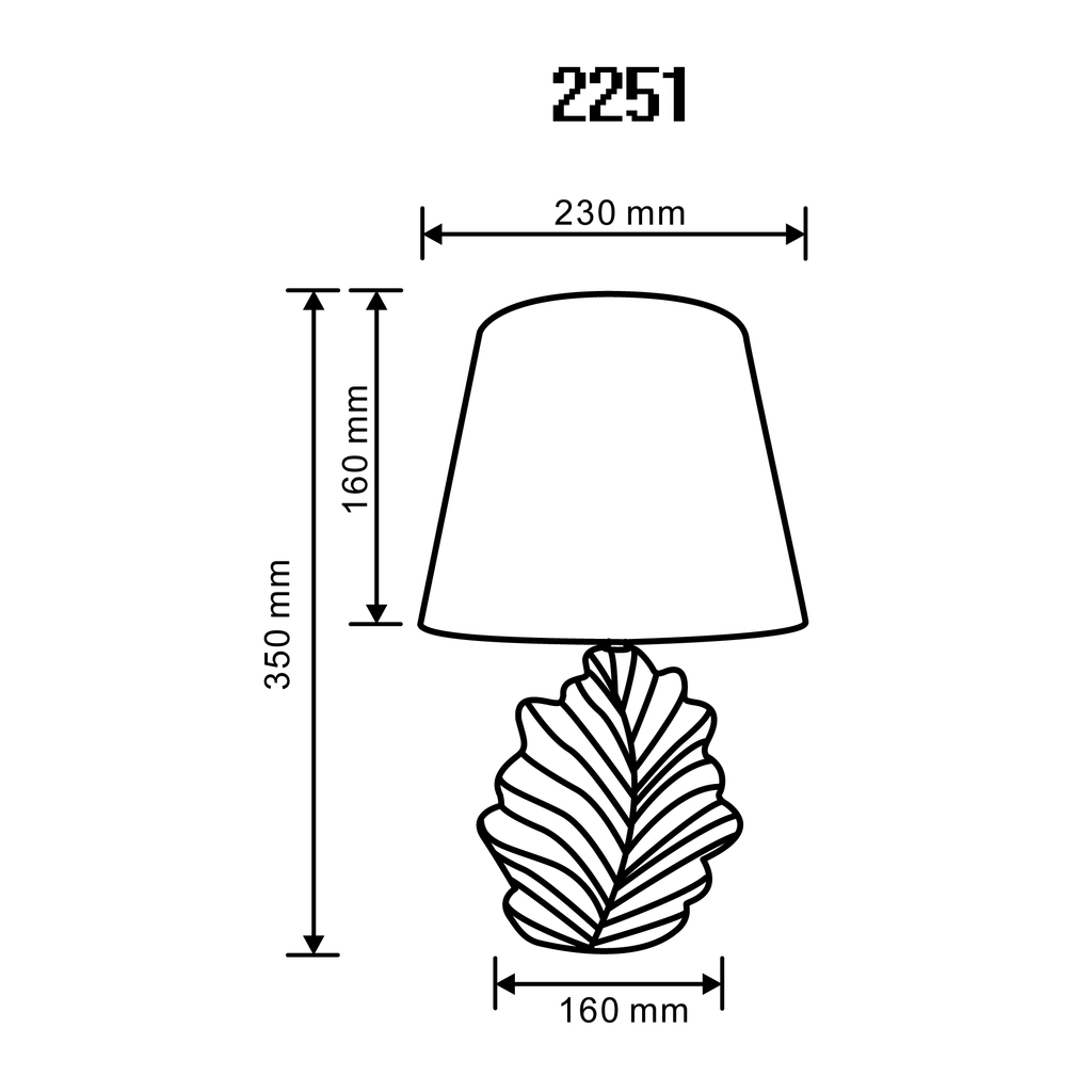 Zlatá stolní lampa glamour 35 cm