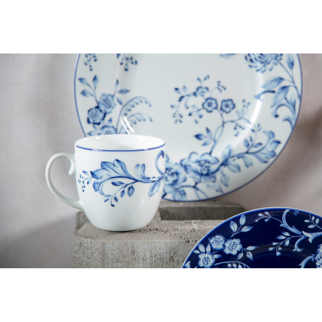 Mělký talíř EVIA BLUE porcelán Bogucice 28,5 cm