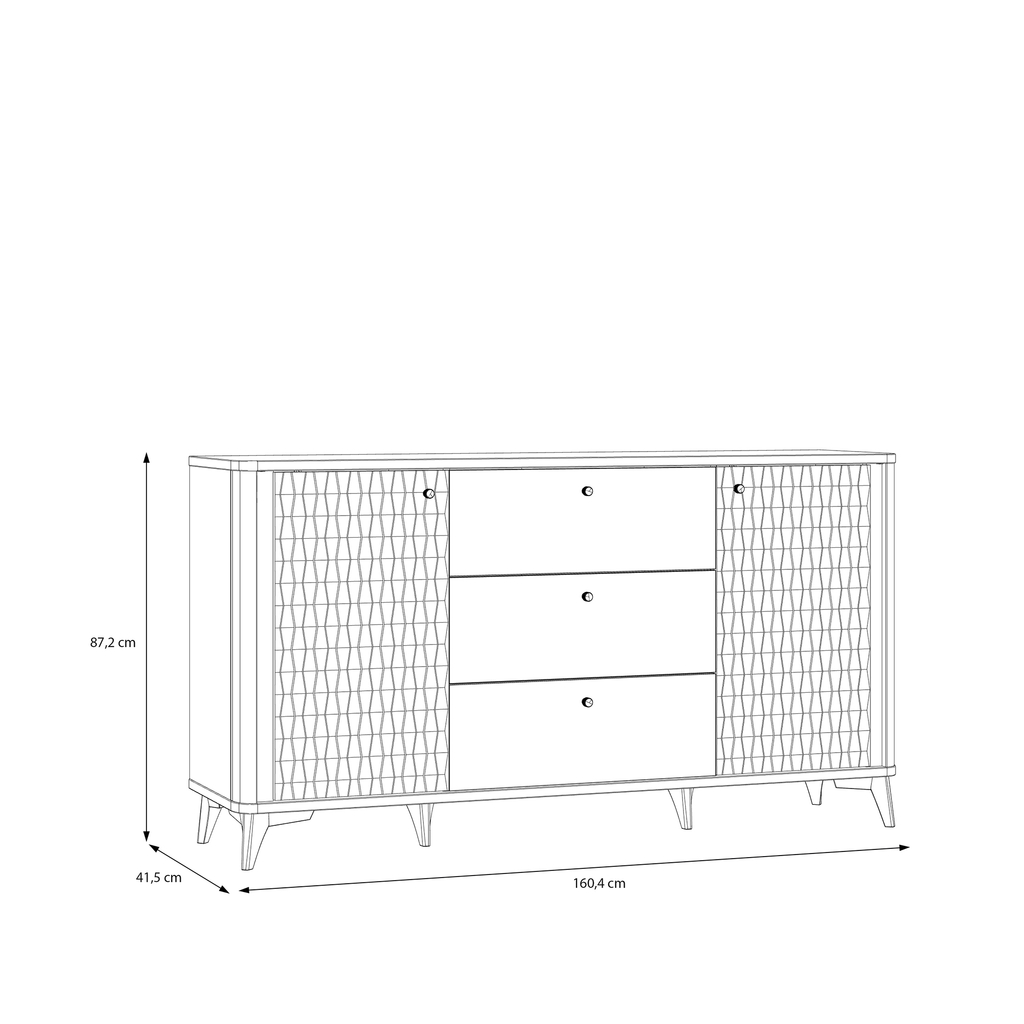 Komoda s osvětlením FORREST HILLS 160,4 cm