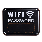 Nástěnná tabule s nápisem WIFI PASSWORD MIX