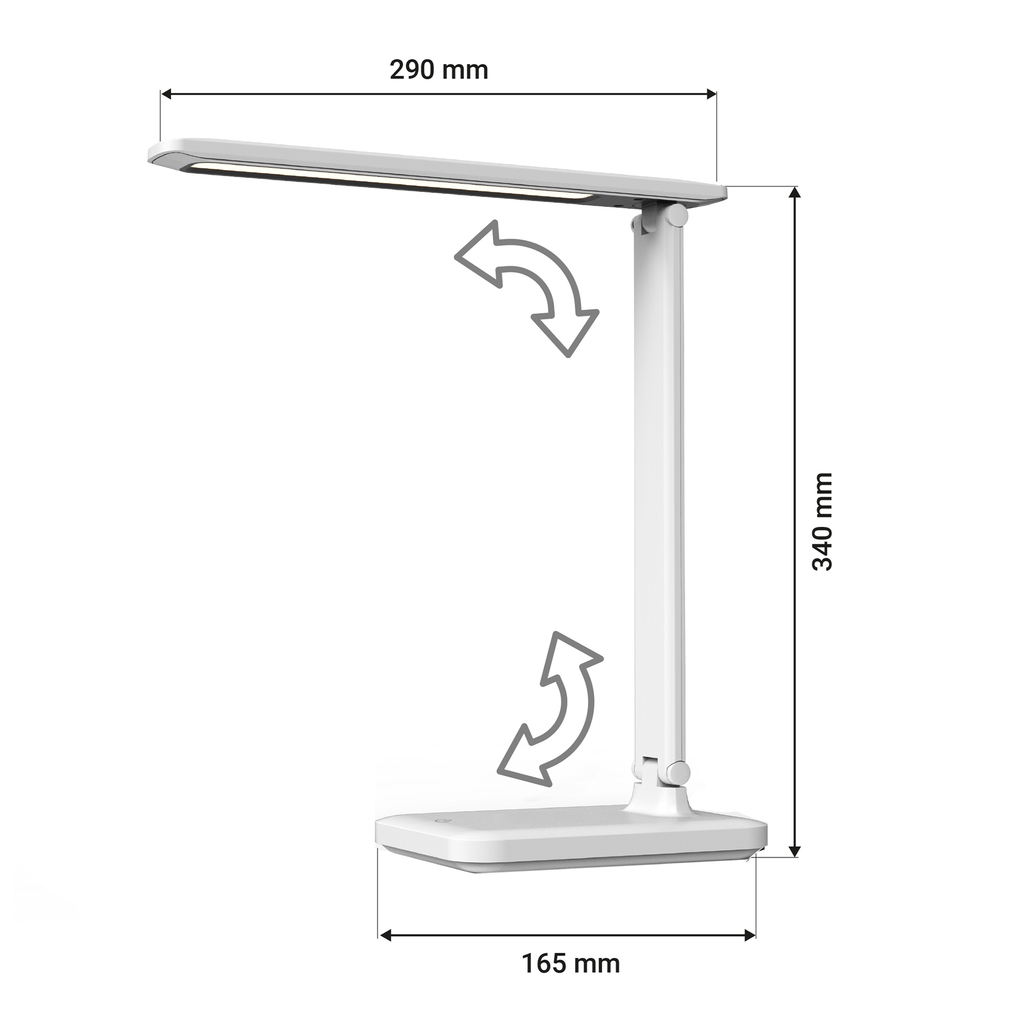 Bílá kancelářská stolní lampa ORO ADRI LED