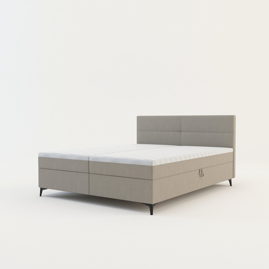 Béžová postel boxspring MARY 160x200 cm