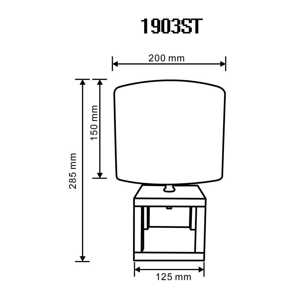 Bambusová stolní lampa s hnědým stínidlem 28,5 cm