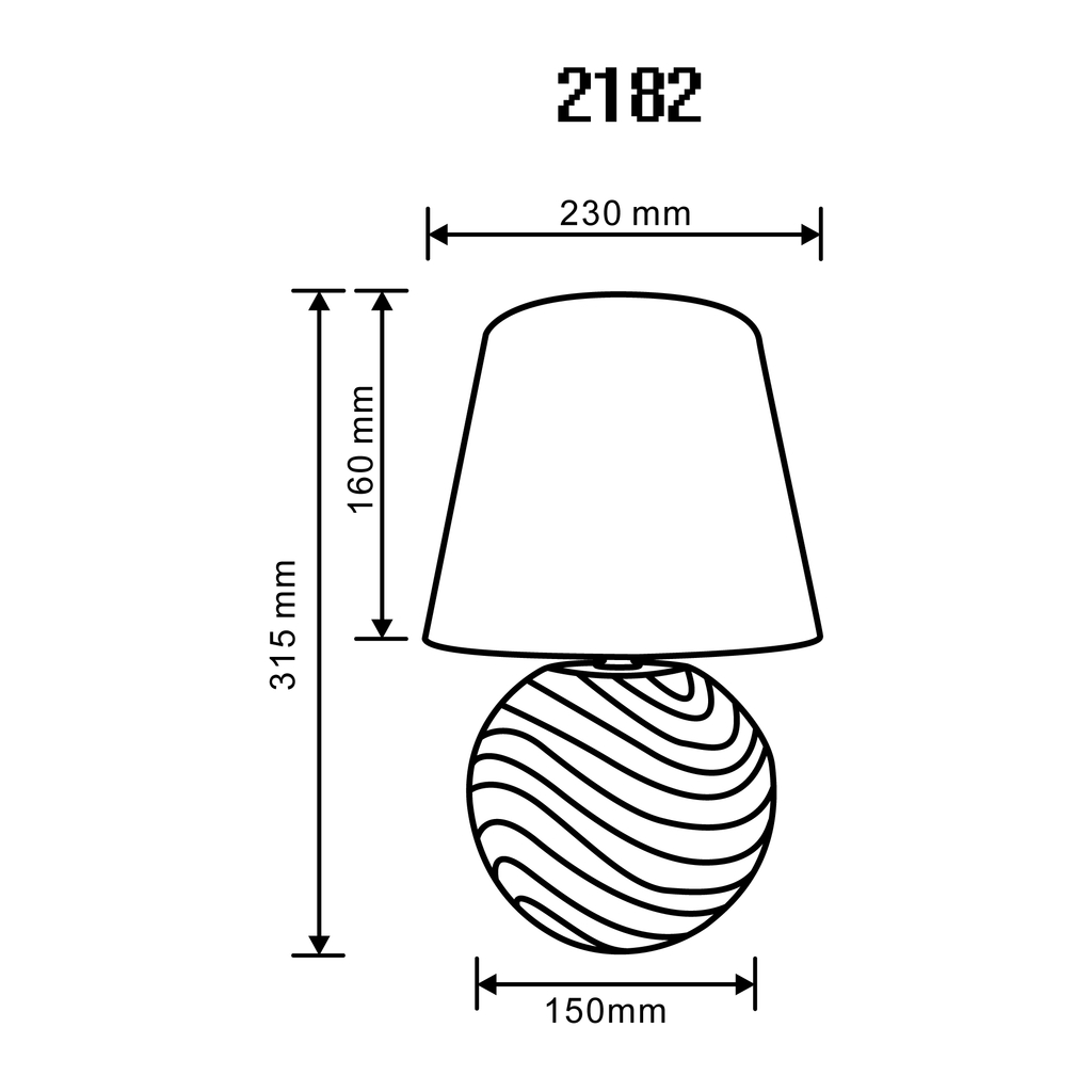 Zlato-bílá stolní lampa glamour 31,5 cm