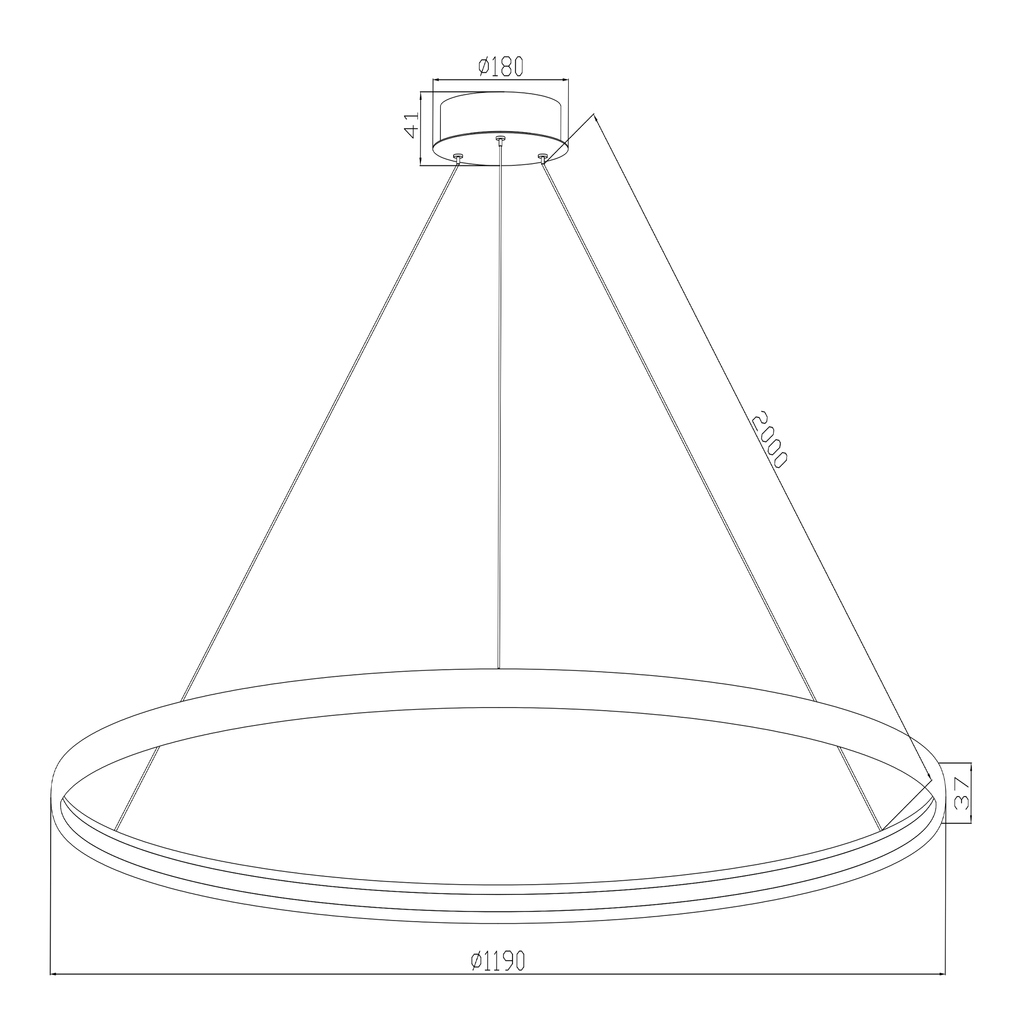 Zlaté závěsné LED svítidlo CARLO 120 cm