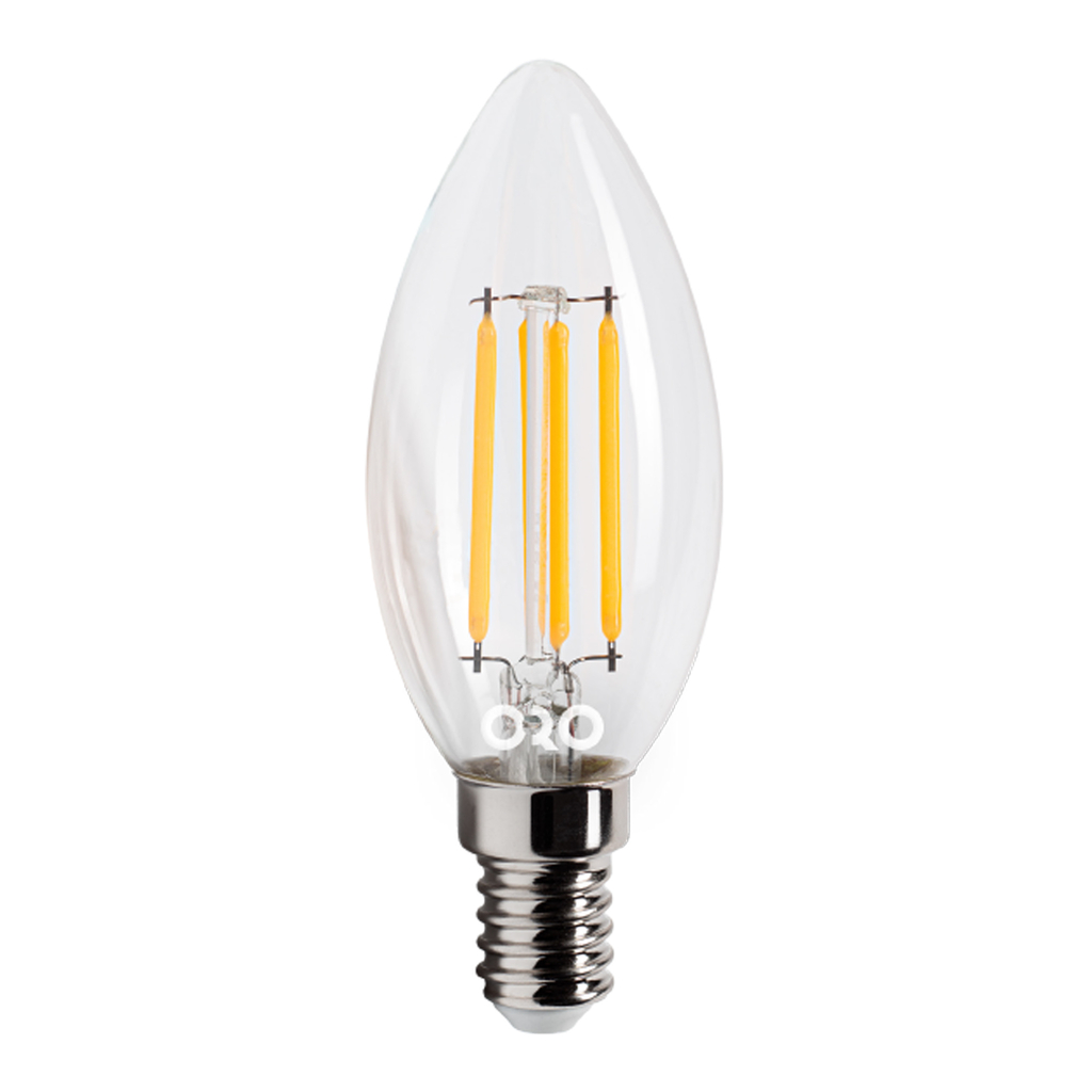 LED žárovka E14 6 W ORO-E14-C35-FL-CLARO-6 W-WW teplá barva