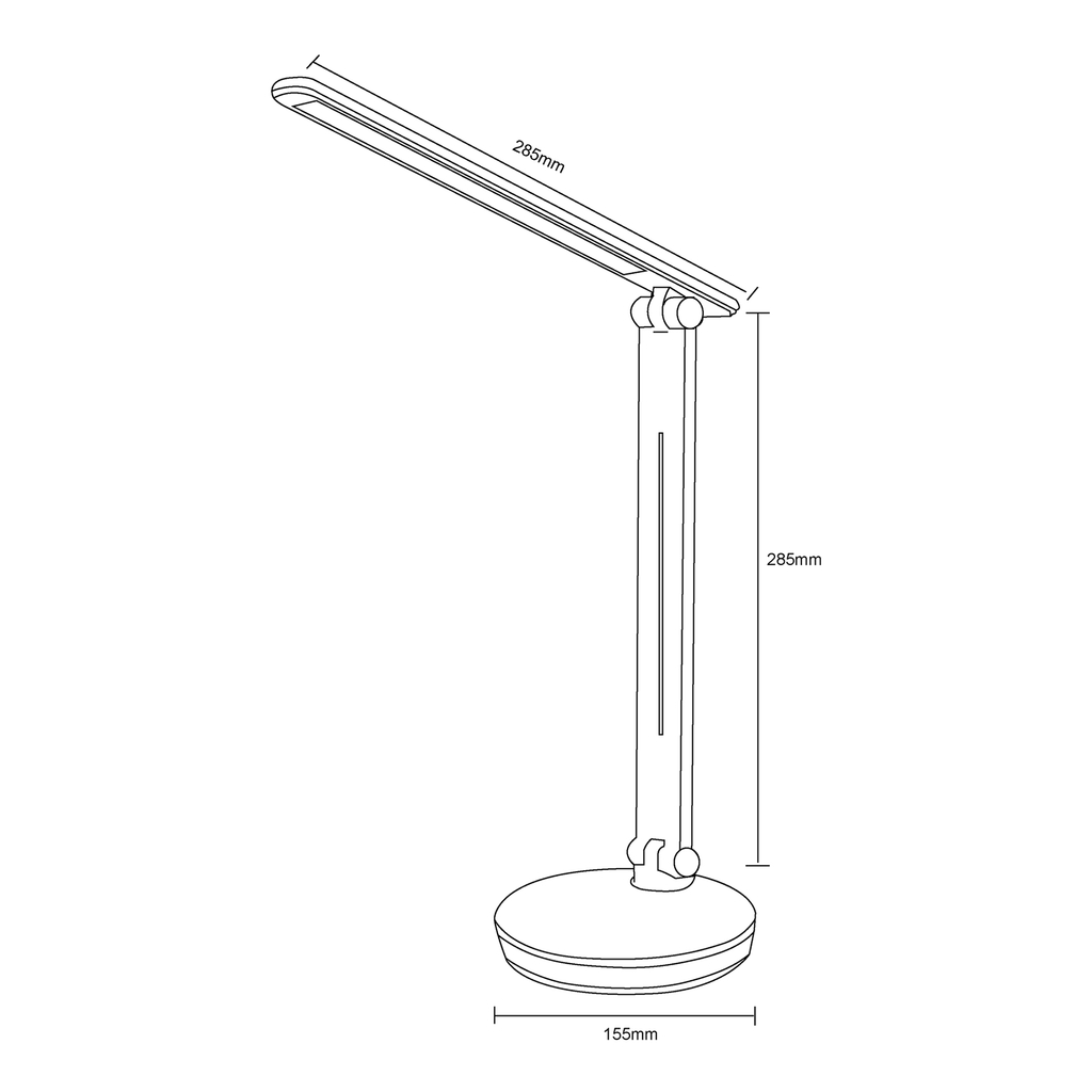 Moderní stolní LED lampa s černou základnou RGB