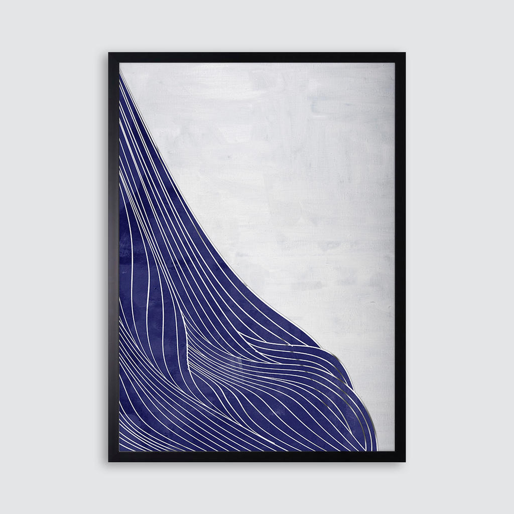 Obraz v černém rámu NAVY SHAPE I 50x70 cm