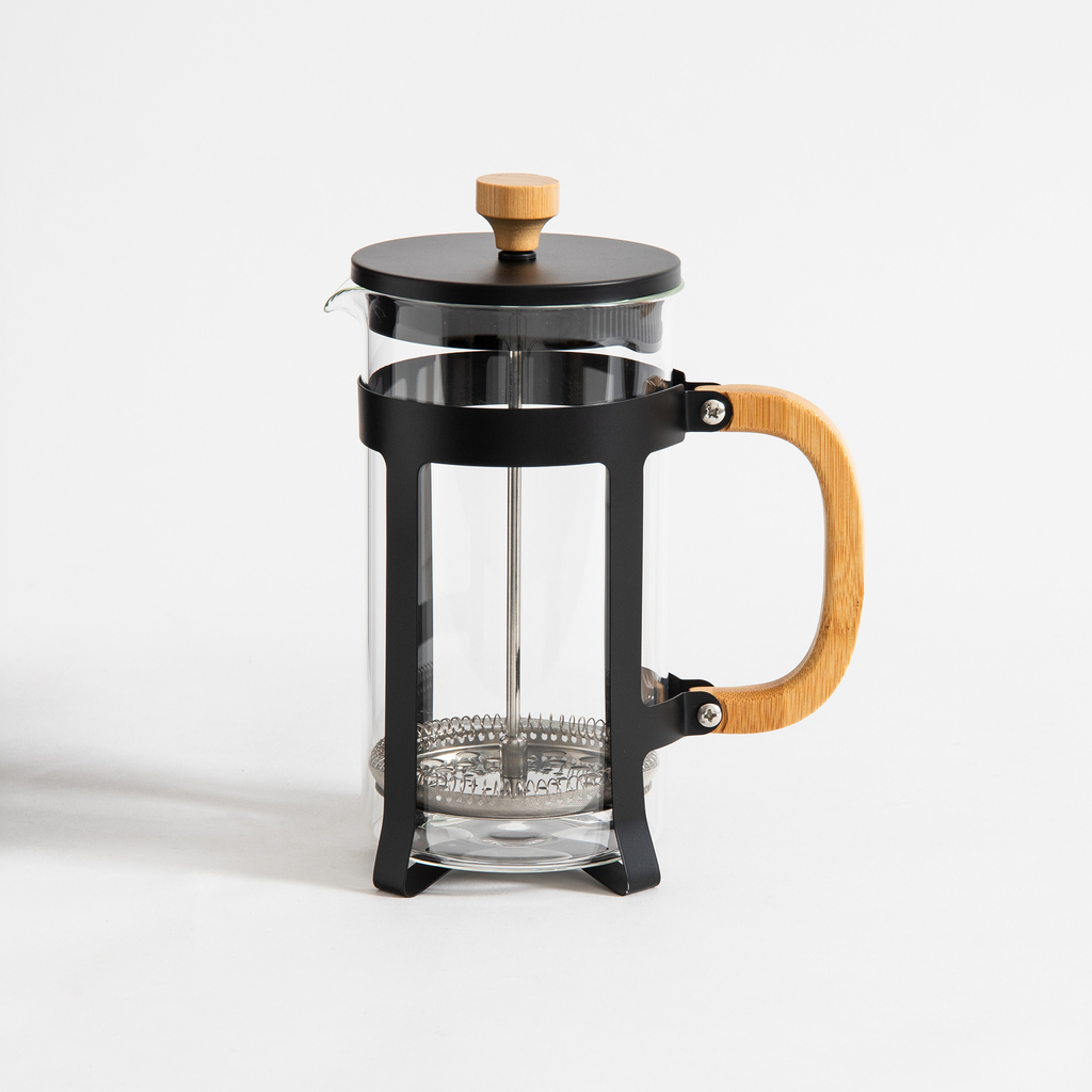 Konvice French Press s bambusovou rukojetí 1L