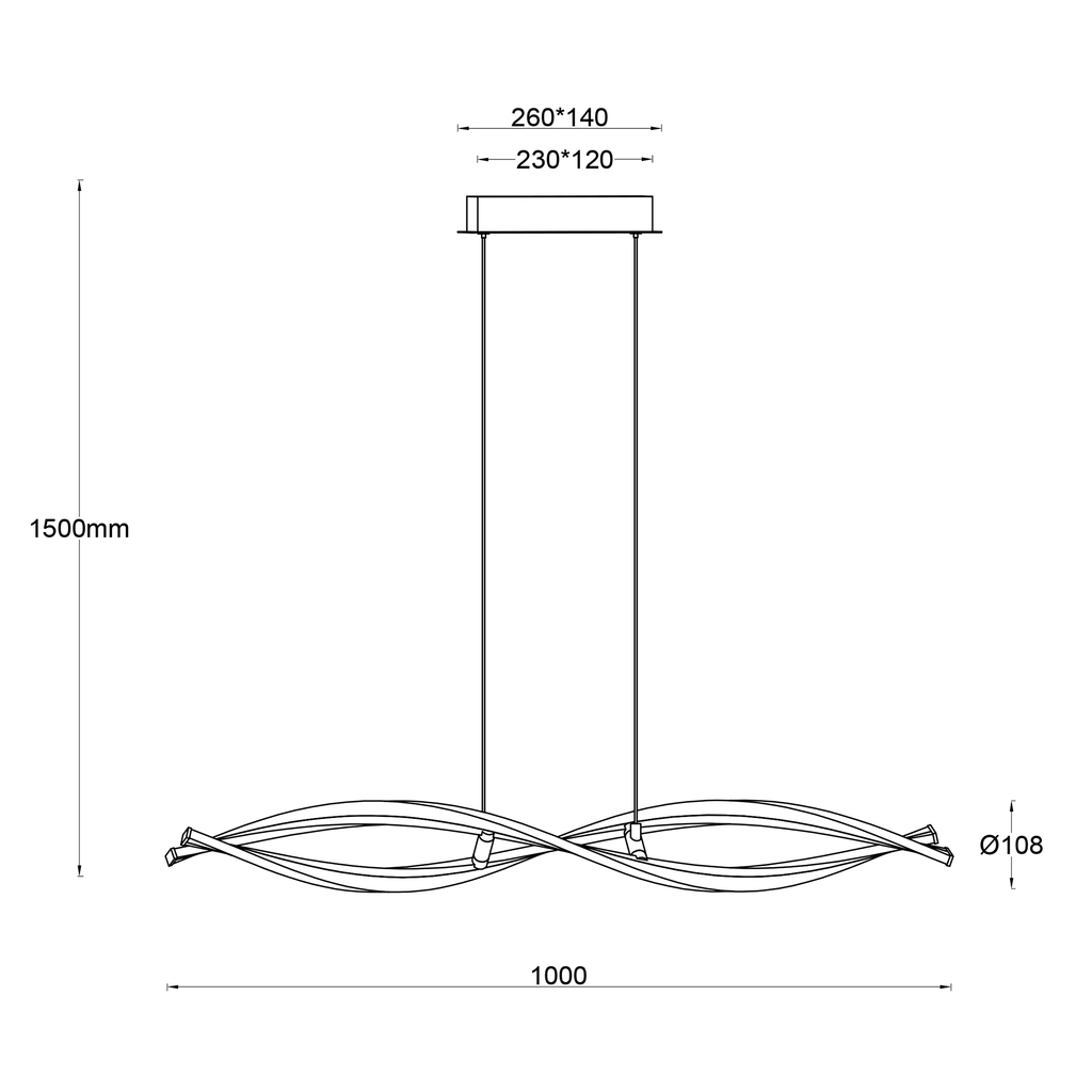 Minimalistické závěsné LED svítidlo IDANA