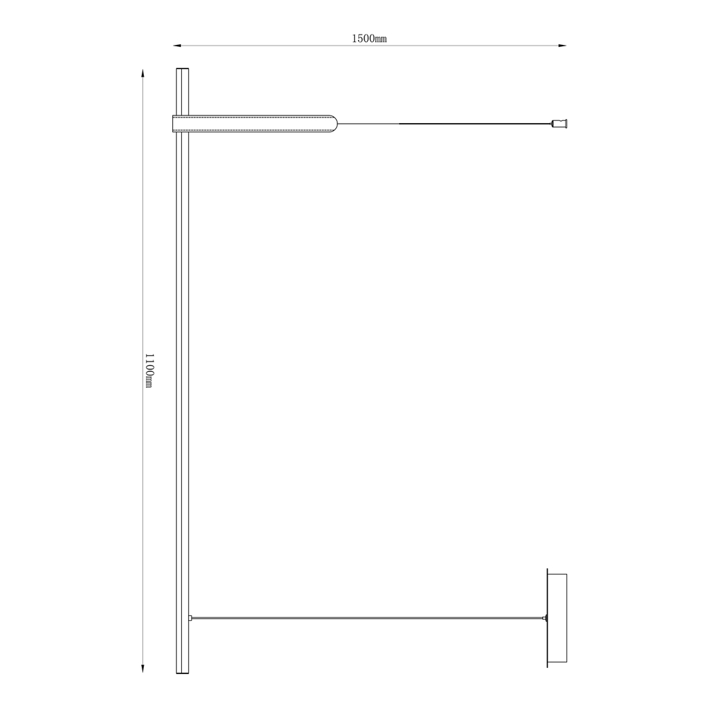 Černé designové LED závěsné svítidlo CLAUD