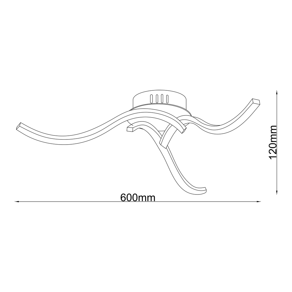 Stropní LED svítidlo chrom FOCUS 3