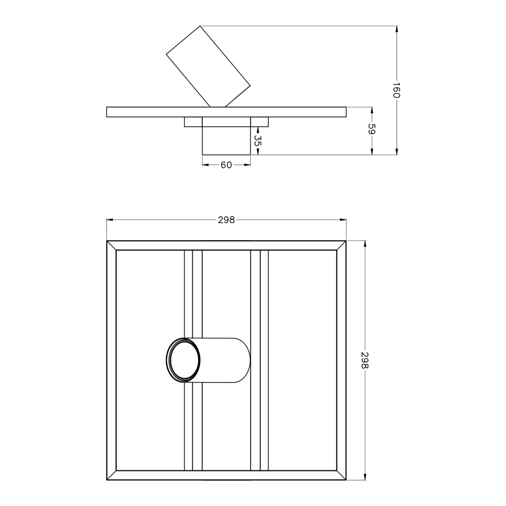 Dřevěné geometrické LED stropní svítidlo s reflektorem KORDA