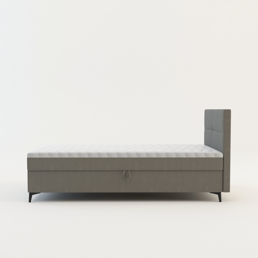 Světle šedá postel boxspring MARY 90x200 cm