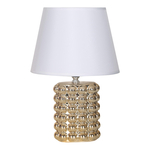 Zlato-bílá stolní lampa glamour 32,5 cm